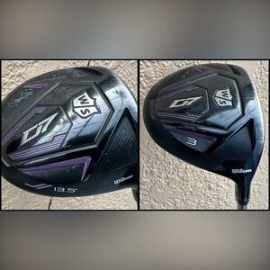 Wilson Staff D7 Driver 13.5* and 3 Wood Fairway RH Graphite Shafted Golf Clubs